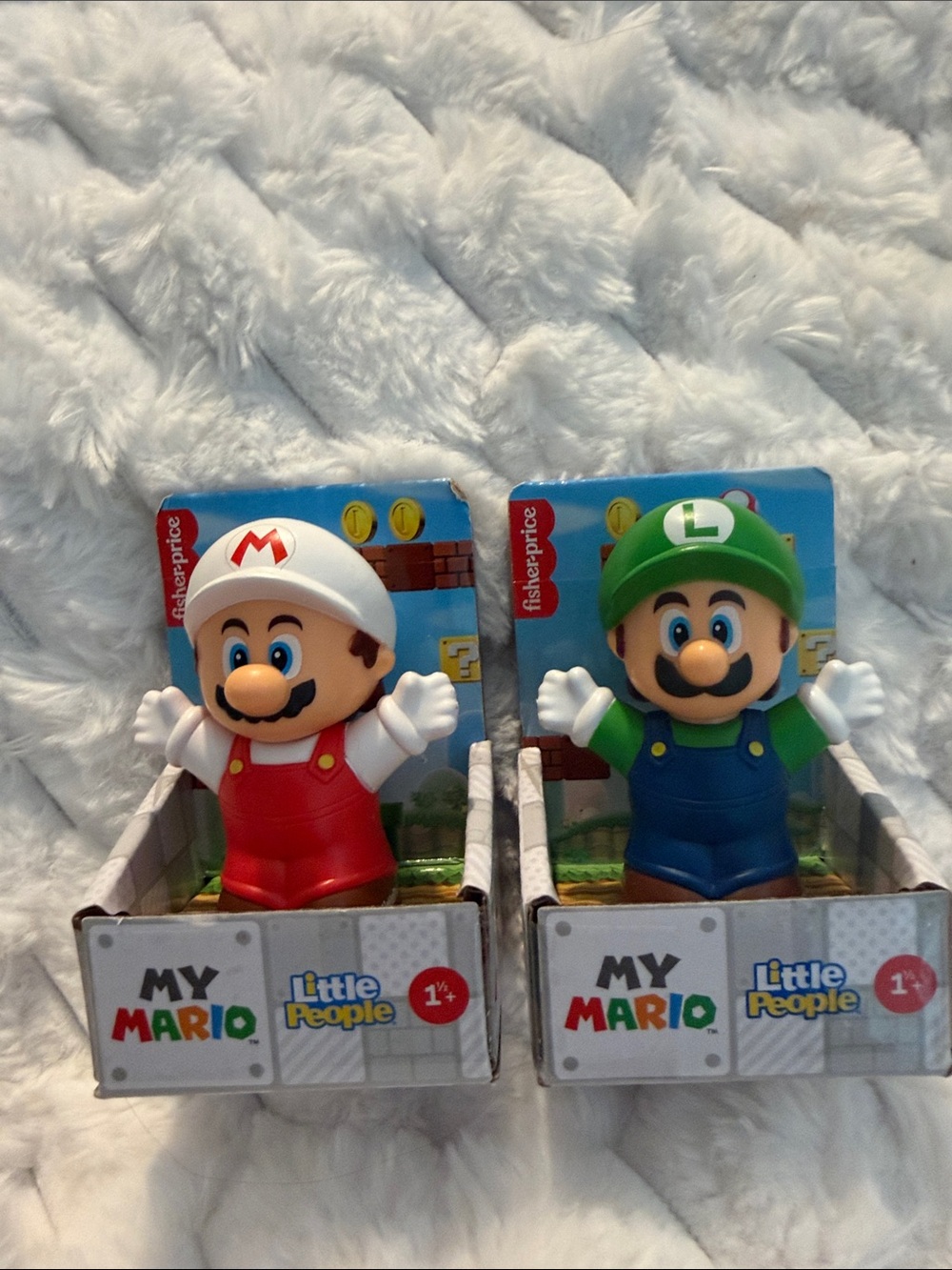 Fisher-Price My Mario & Luigi Little People Figures - Red, Green & Blue